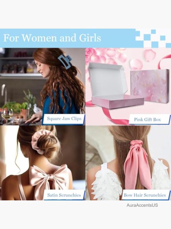 Curly Hair Set with Brush, Comb, Clips, Scrunchies & Ties Gift Box main image 5